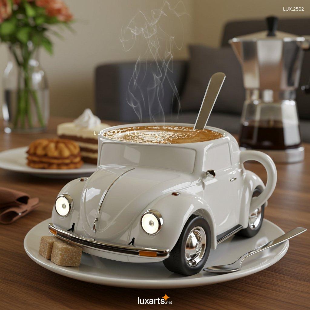 LUX.2502	VW Beetle Shaped Coffee Mug: A Must-Have for Volkswagen Lovers vw beetle shaped coffee mug 9