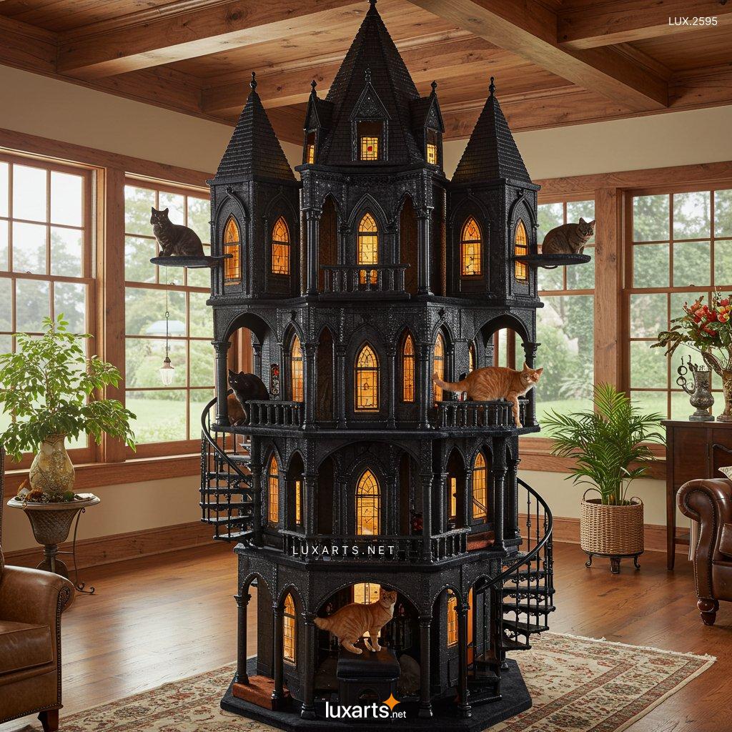 LUX.2595 Gothic House Cat Playgrounds: Stylish and Spooky Play Areas for Cats gothic house cat playgrounds 3