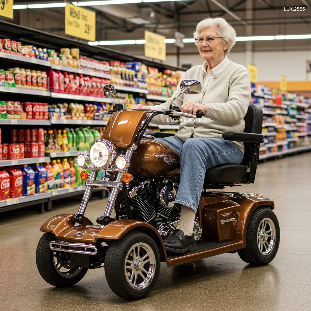 LUX.2555 Ride with Freedom: Harley-Inspired Mobility Scooter – Perfect for Active Seniors harley davidson mobility scooter 65