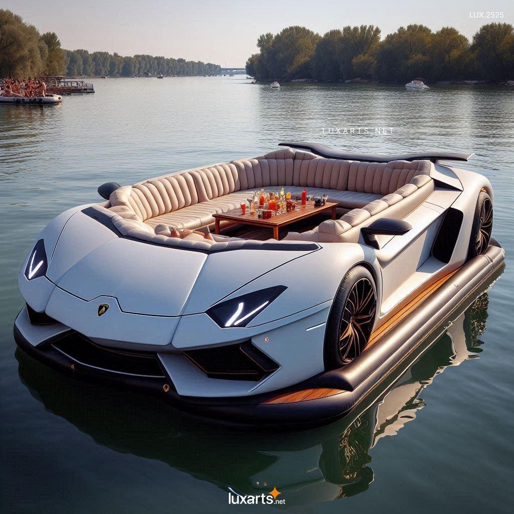 LUX.2525 Iconic Car-Inspired Inflatable Lounge Boats: Combine Style and Comfort on Water iconic car inspired inflatable lounge boat 3