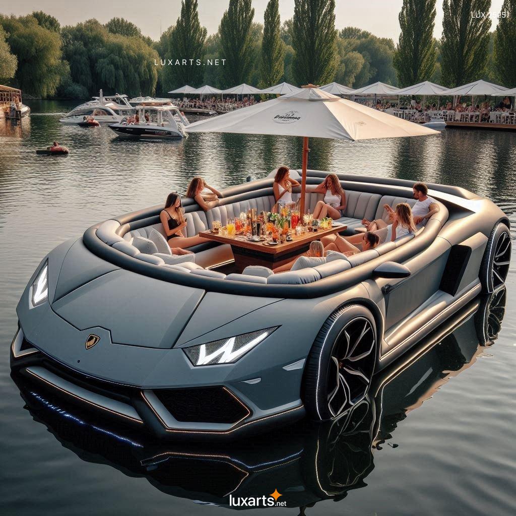 LUX.2525 Iconic Car-Inspired Inflatable Lounge Boats: Combine Style and Comfort on Water iconic car inspired inflatable lounge boat 9