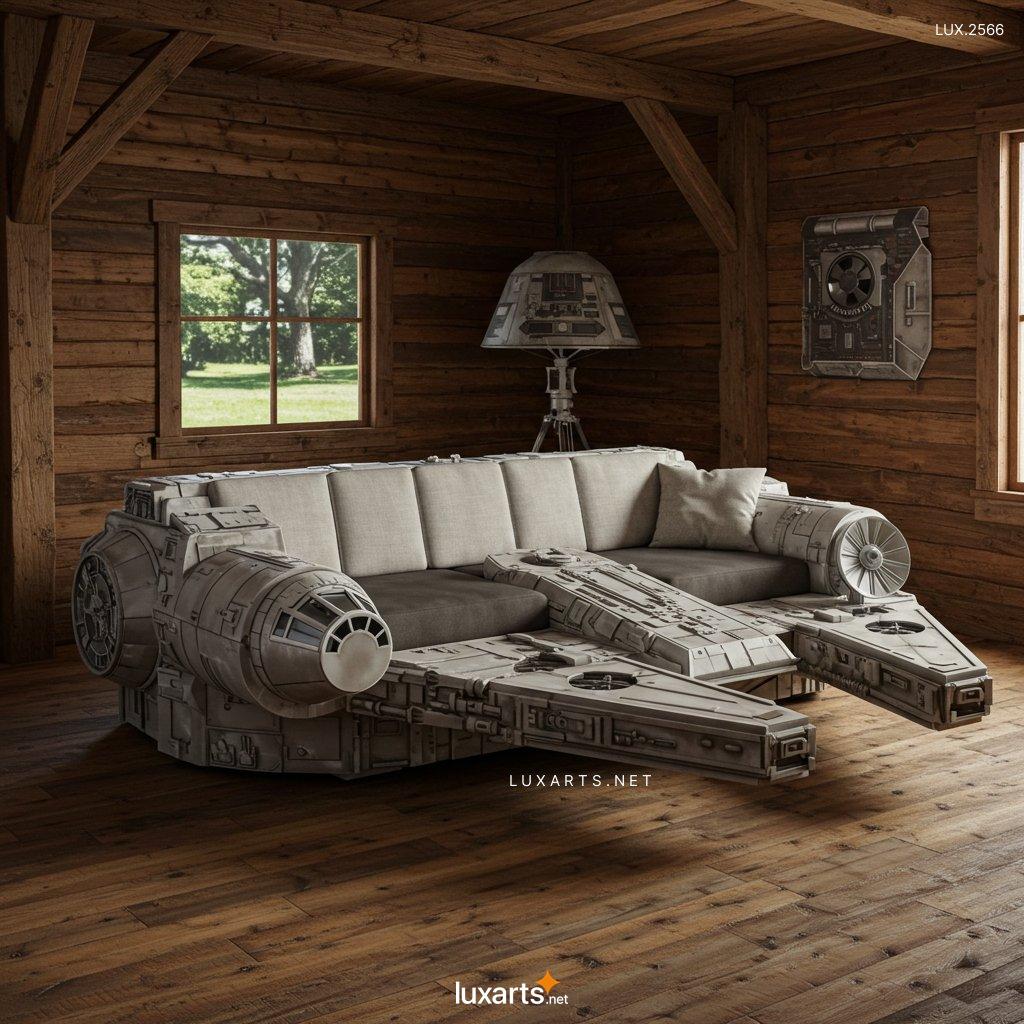 LUX.2566 May the Sofa Be With You: The Ultimate Millennium Falcon Inspired Sofa millennium falcon inspired sofa 1