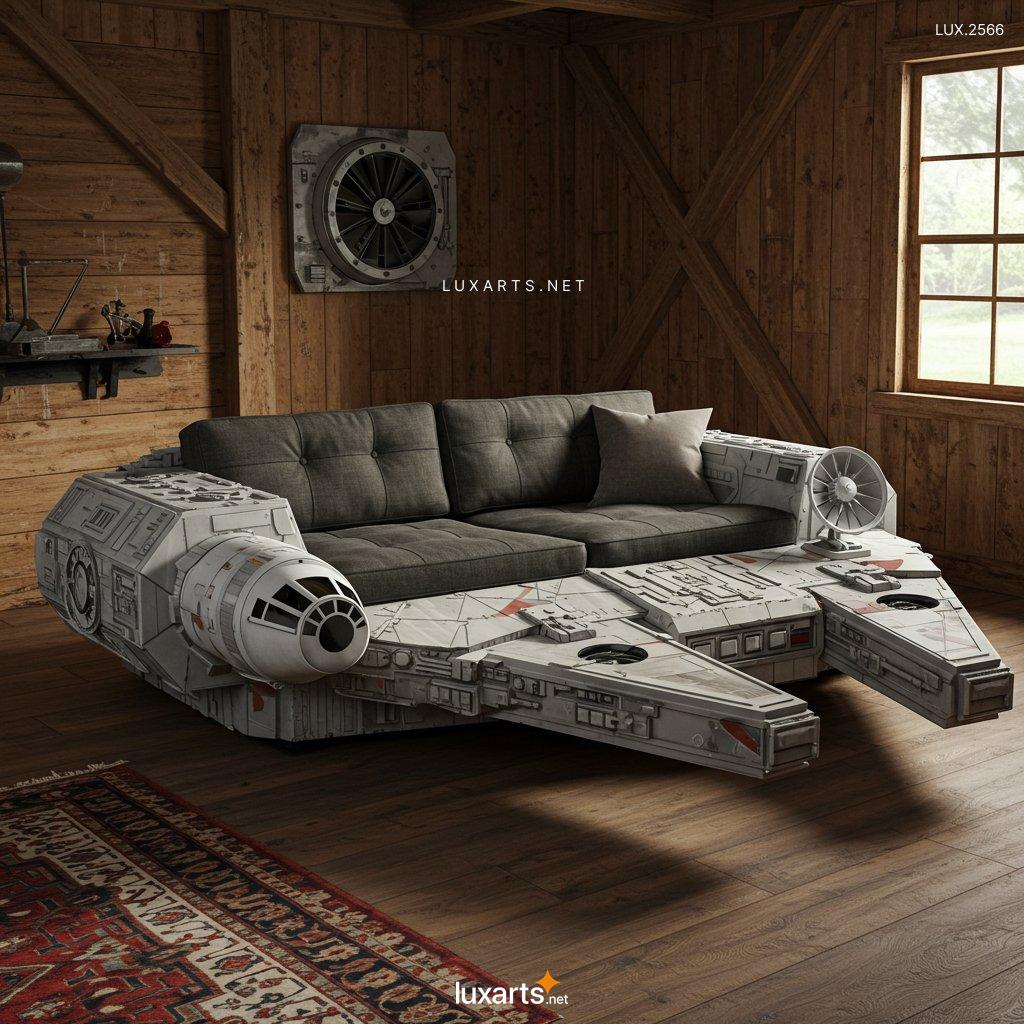 LUX.2566 May the Sofa Be With You: The Ultimate Millennium Falcon Inspired Sofa millennium falcon inspired sofa 2