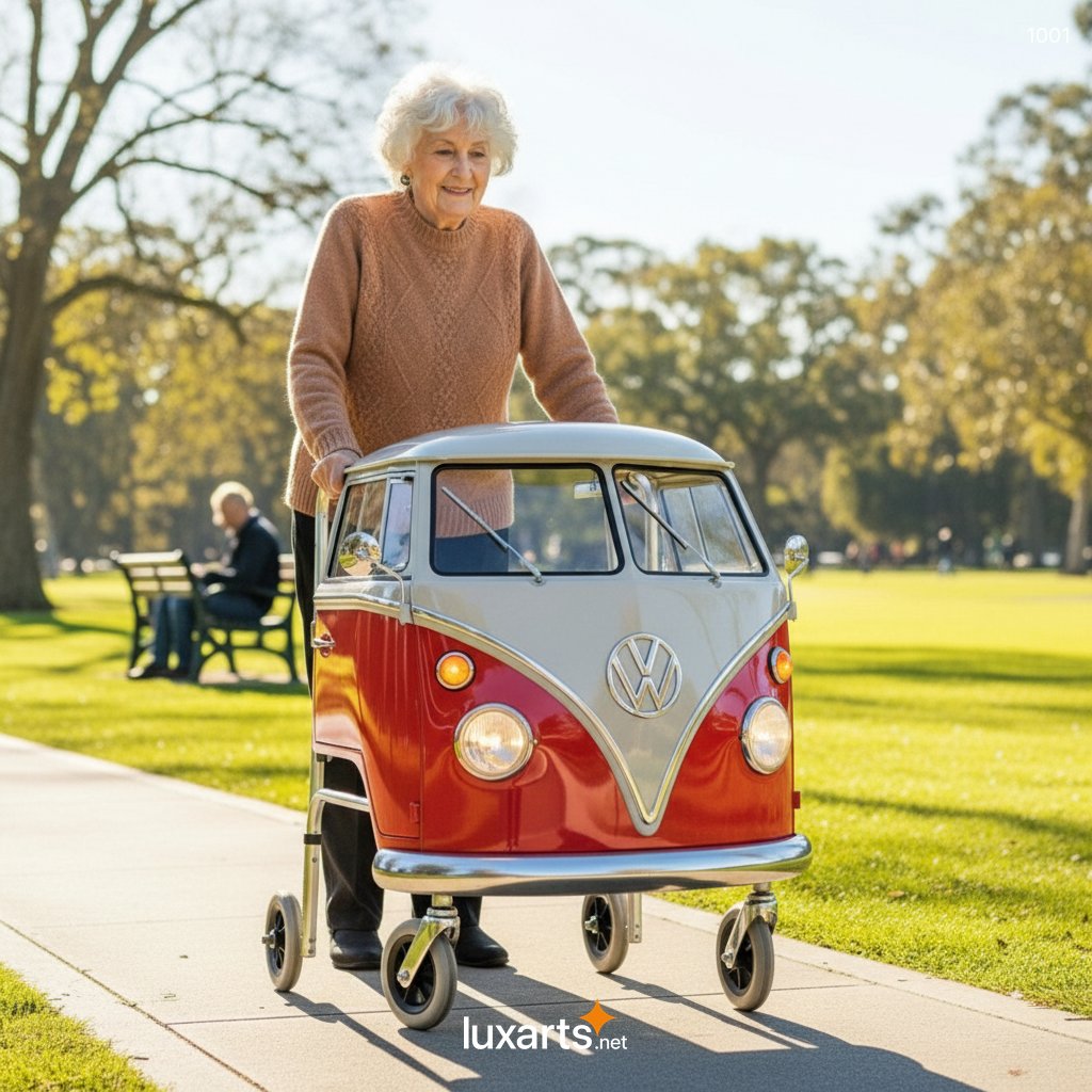 Relive the Retro Charm: Vintage Volkswagen Bus Walker for Seniors 1001 vw bus walker 20260304 11