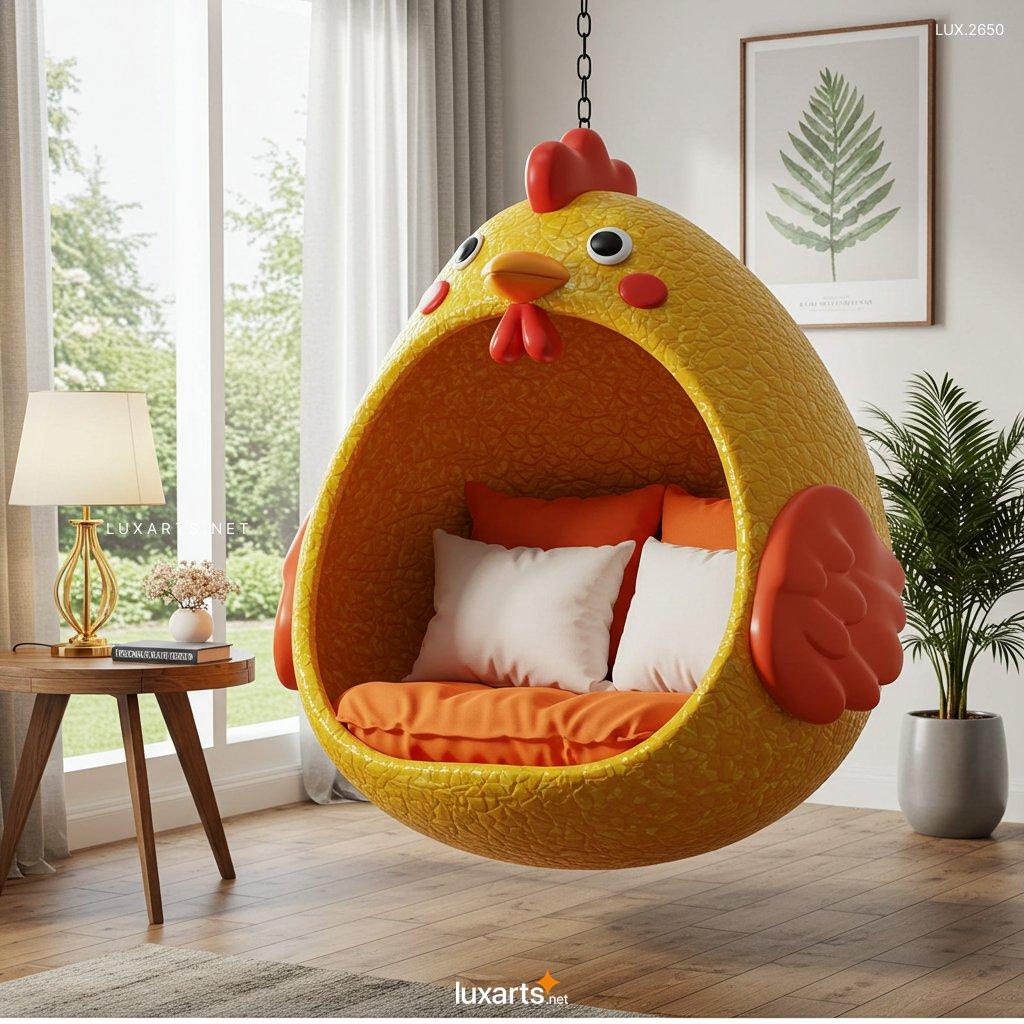 LUX.2650 Chicken Shaped Hanging Chair: Unique and Comfortable Seating for Your Home chicken hanging chair 1