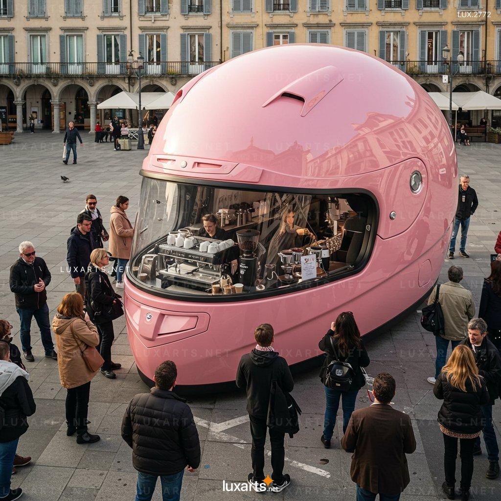 Helmet-Shaped Coffee Kiosk: Innovative Design for Modern Coffee Lovers helmet shaped coffee kiosk 3