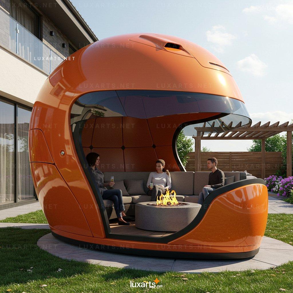 LUX.2783 Helmet-Shaped Outdoor Lounge – Stylish & Comfortable Garden Seating for Modern Spaces helmet shaped outdoor lounge 2