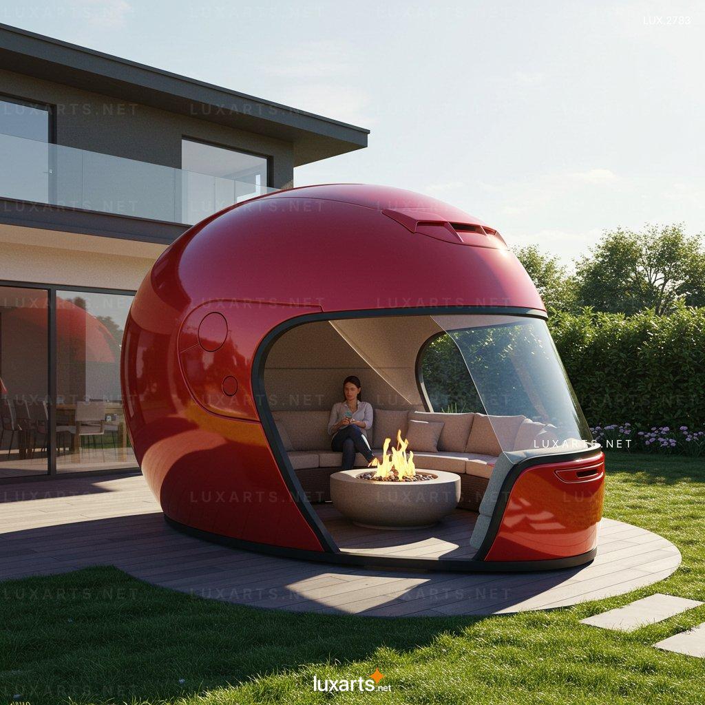 LUX.2783 Helmet-Shaped Outdoor Lounge – Stylish & Comfortable Garden Seating for Modern Spaces helmet shaped outdoor lounge 3