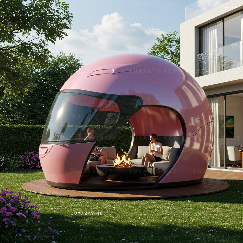 LUX.2783 Helmet-Shaped Outdoor Lounge – Stylish & Comfortable Garden Seating for Modern Spaces helmet shaped outdoor lounge 5