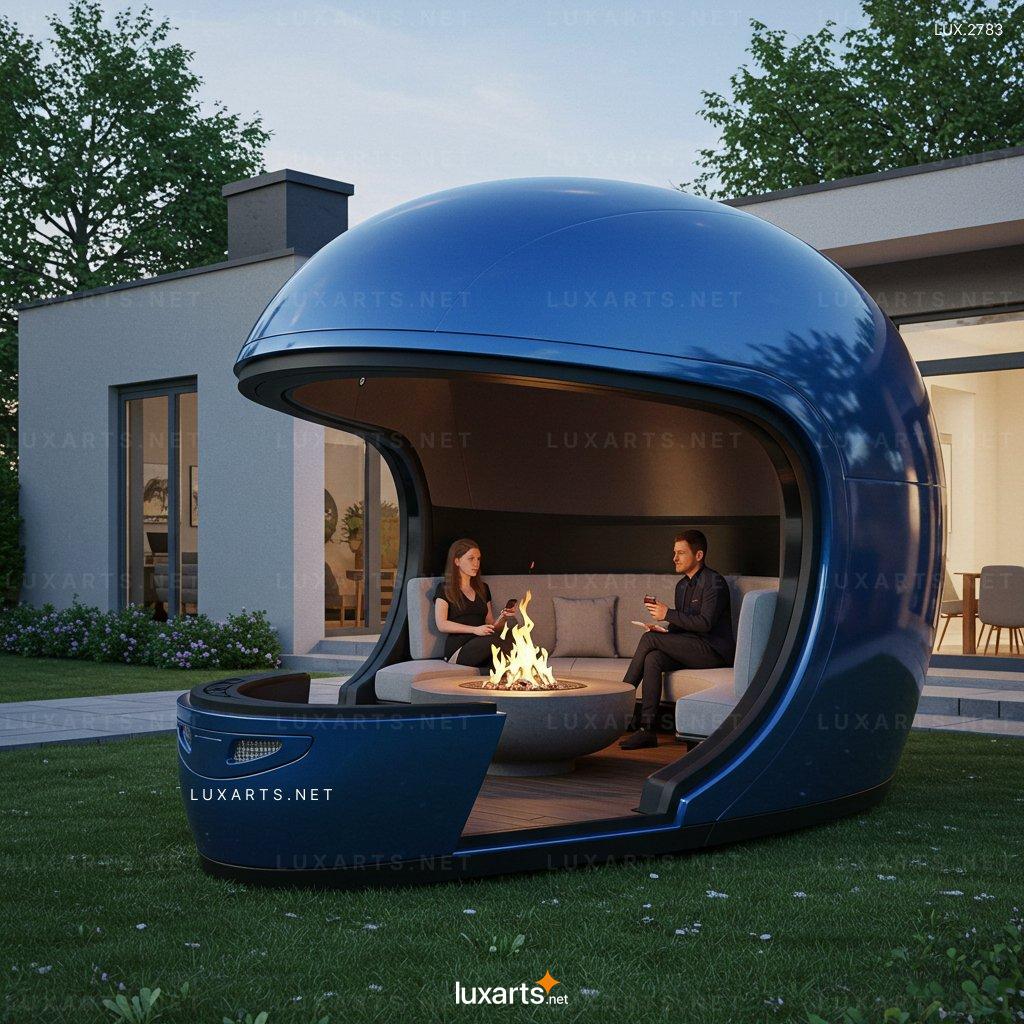 LUX.2783 Helmet-Shaped Outdoor Lounge – Stylish & Comfortable Garden Seating for Modern Spaces helmet shaped outdoor lounge 8