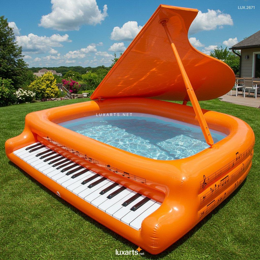 LUX.2671 Inflatable Piano Pool: The Ultimate Fun Floating Water Accessory for Summer inflatable piano pool 6