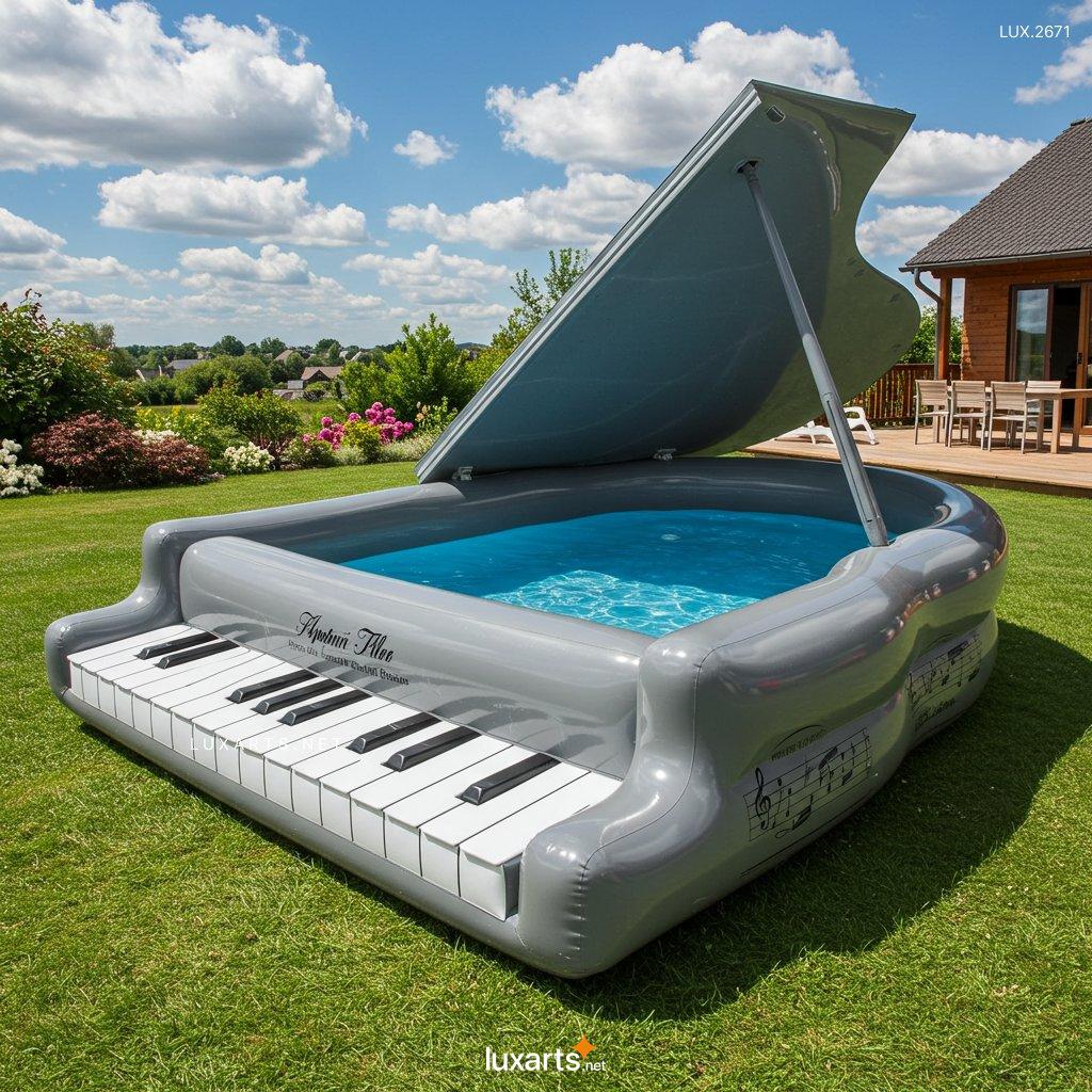 LUX.2671 Inflatable Piano Pool: The Ultimate Fun Floating Water Accessory for Summer inflatable piano pool 7