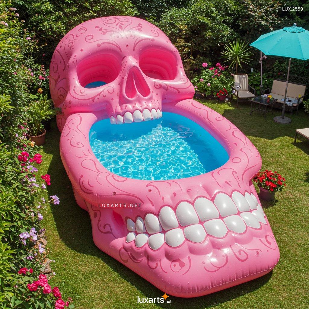 LUX.2559 Inflatable Skull-Shaped Pool: Spooky Fun for Your Backyard inflatable skull shaped pool 6