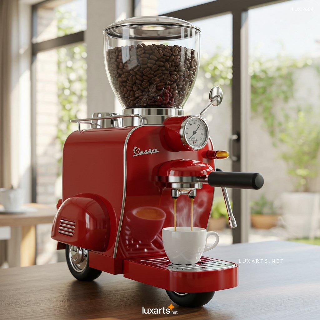 LUX.2684 Vespa Shaped Coffee Maker: Riding in Style with Your Morning Brew vespa coffee maker 8