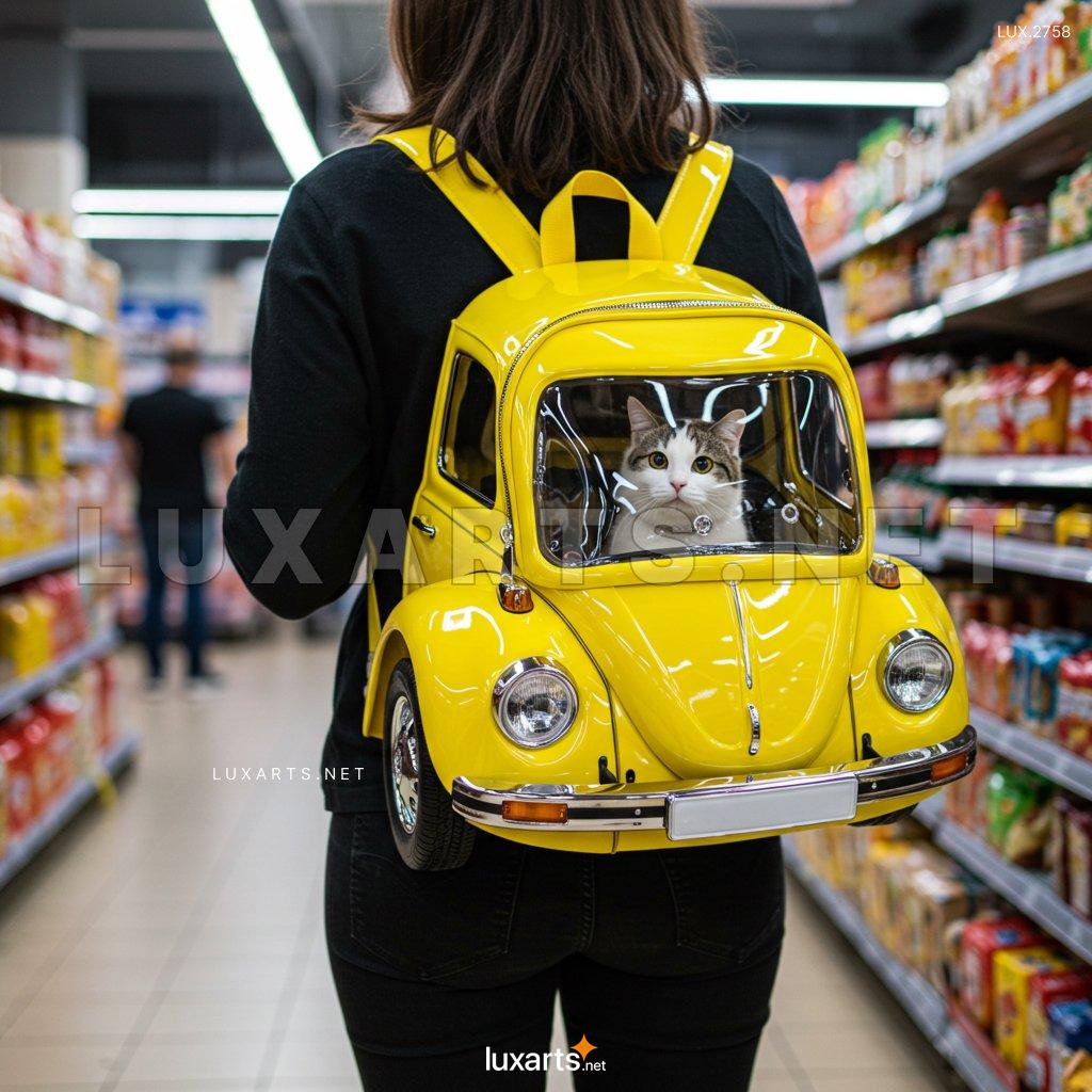 LUX.2758 VW Beetle Shaped Pet Backpack Carrier – Perfect for Adventures with Your Pet vw beetle shaped pet carrier backpack 1