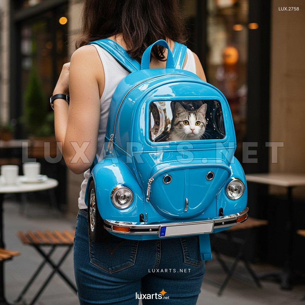LUX.2758 VW Beetle Shaped Pet Backpack Carrier – Perfect for Adventures with Your Pet vw beetle shaped pet carrier backpack 3