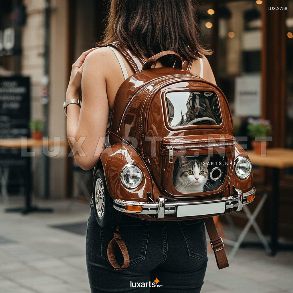 LUX.2758 VW Beetle Shaped Pet Backpack Carrier – Perfect for Adventures with Your Pet vw beetle shaped pet carrier backpack 5