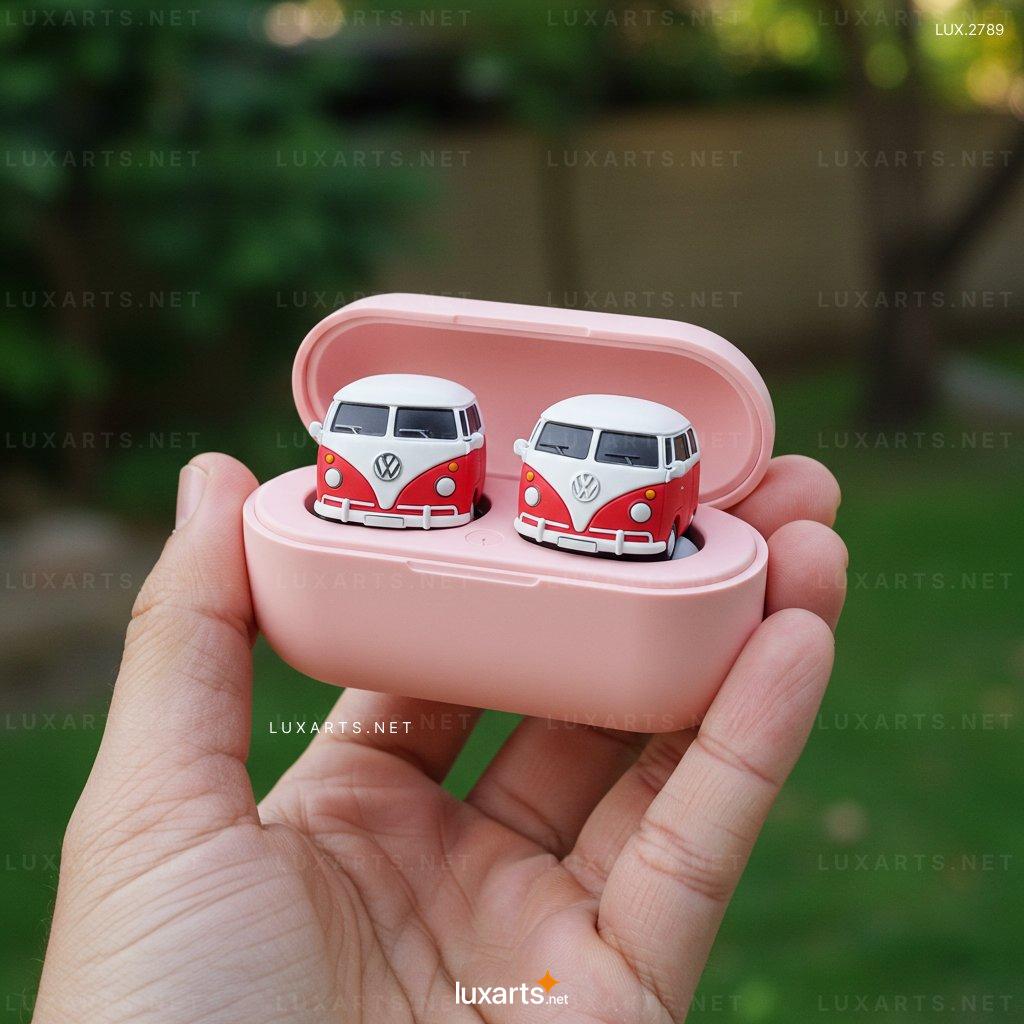 LUX.2789 VW Bus Shaped Earbuds – Stylish Wireless Earphones with Retro Van Design vw bus earbuds 5