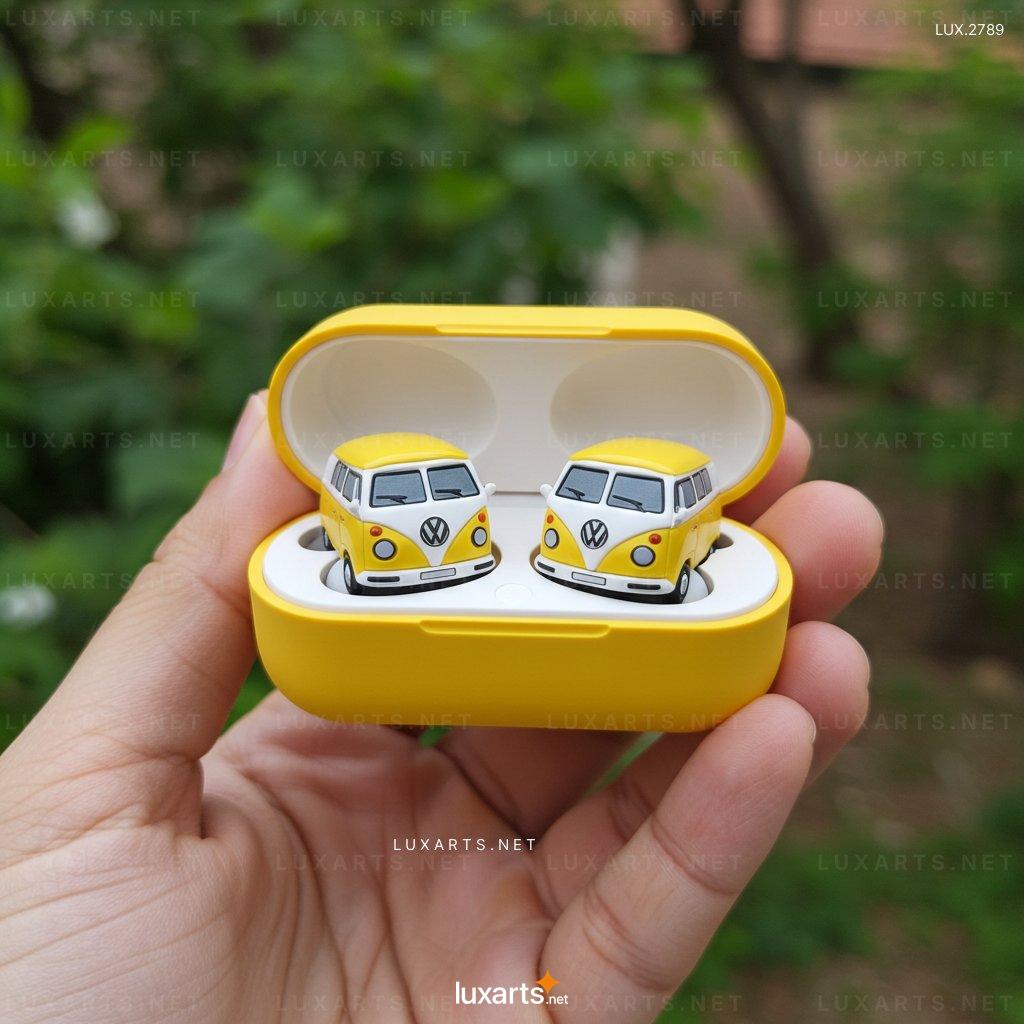 LUX.2789 VW Bus Shaped Earbuds – Stylish Wireless Earphones with Retro Van Design vw bus earbuds 8