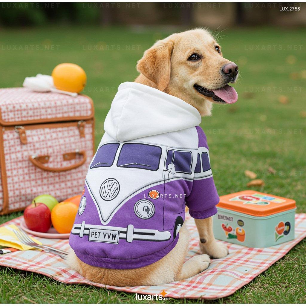 LUX.2756 VW Bus Pet Hoodie: Retro VW-Inspired Pet Fashion for Cats & Dogs | Cozy Style vw bus pet hoodie 3