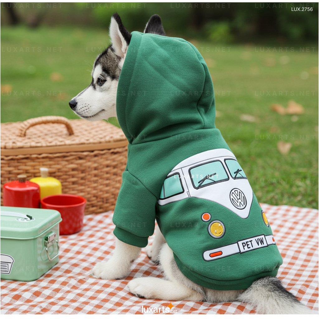 LUX.2756 VW Bus Pet Hoodie: Retro VW-Inspired Pet Fashion for Cats & Dogs | Cozy Style vw bus pet hoodie 4
