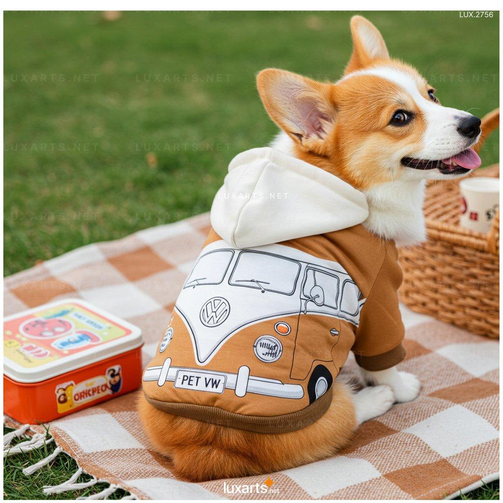 LUX.2756 VW Bus Pet Hoodie: Retro VW-Inspired Pet Fashion for Cats & Dogs | Cozy Style vw bus pet hoodie 6