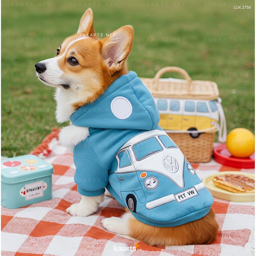 LUX.2756 VW Bus Pet Hoodie: Retro VW-Inspired Pet Fashion for Cats & Dogs | Cozy Style vw bus pet hoodie 9