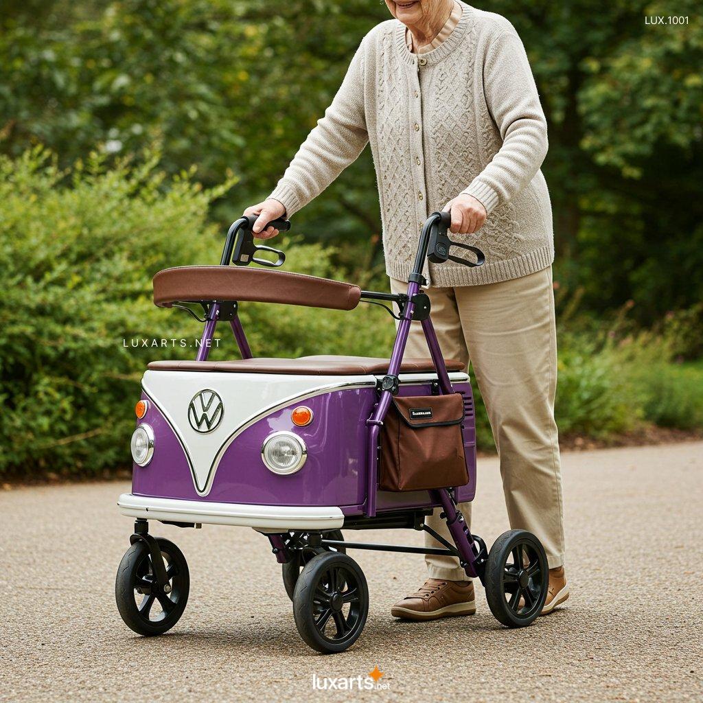 LUX.1001 Relive the Retro Charm: Vintage Volkswagen Bus Walker for Seniors vw bus walkers for seniors 3