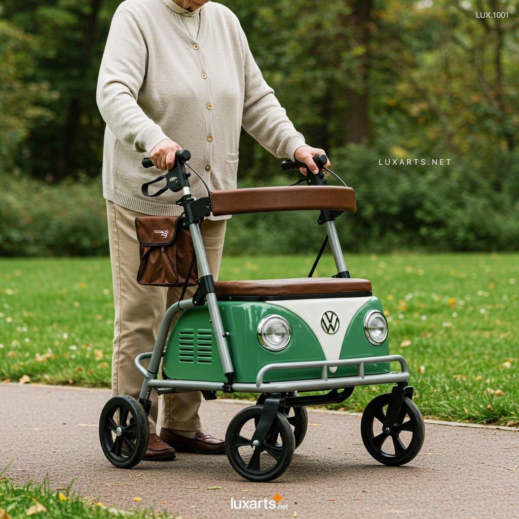 LUX.1001 Relive the Retro Charm: Vintage Volkswagen Bus Walker for Seniors vw bus walkers for seniors 4