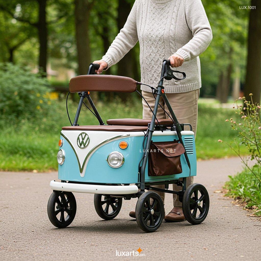 LUX.1001 Relive the Retro Charm: Vintage Volkswagen Bus Walker for Seniors vw bus walkers for seniors 6
