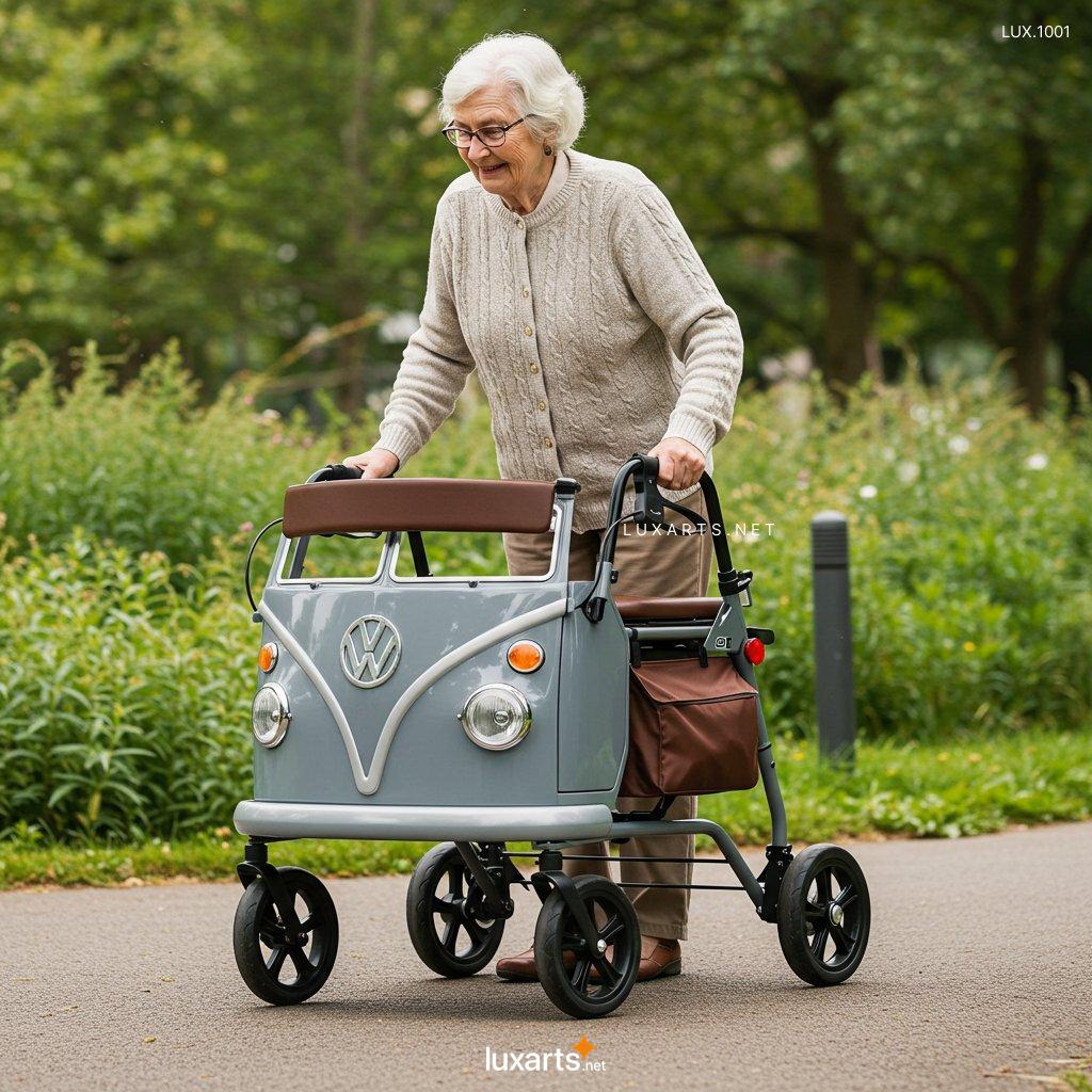 LUX.1001 Relive the Retro Charm: Vintage Volkswagen Bus Walker for Seniors vw bus walkers for seniors 7