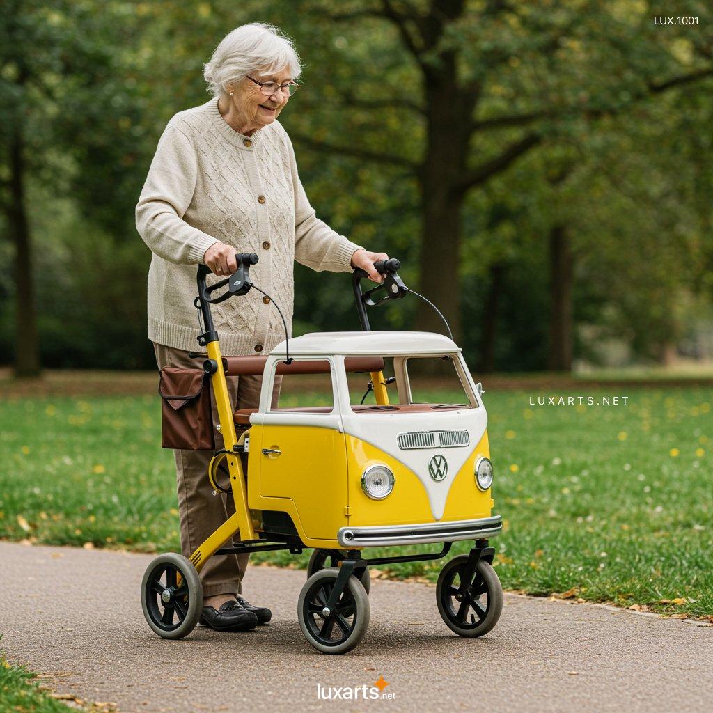 LUX.1001 Relive the Retro Charm: Vintage Volkswagen Bus Walker for Seniors vw bus walkers for seniors 8