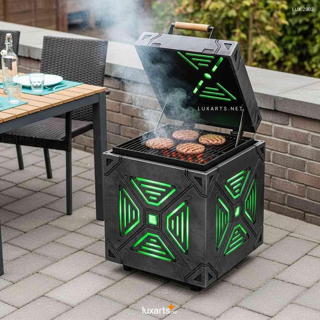 Borg Cube Themed BBQ Grill – Unique Sci-Fi Inspired Outdoor Grill for Ultimate BBQ Experience borg cube themed bbq grill 10
