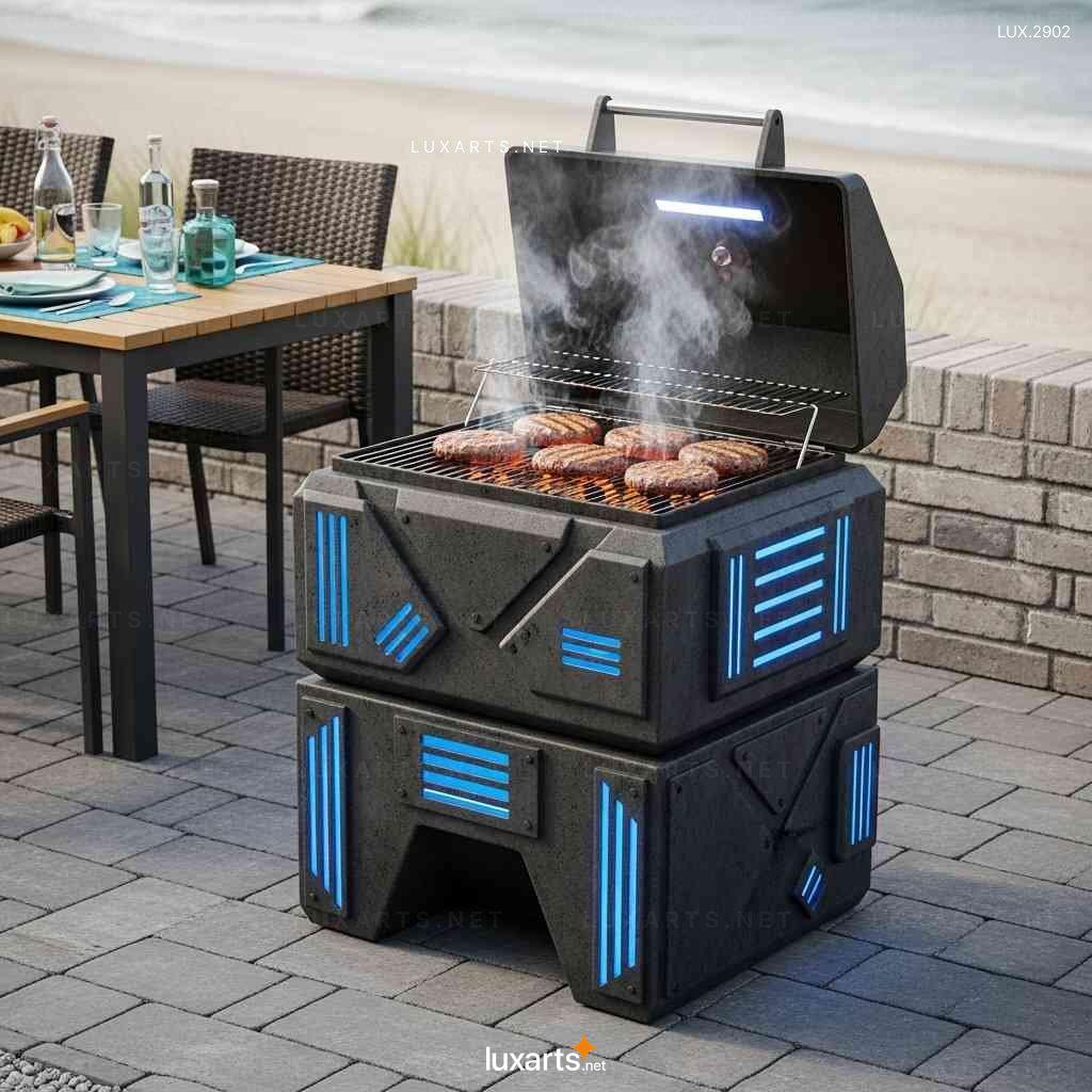 Borg Cube Themed BBQ Grill – Unique Sci-Fi Inspired Outdoor Grill for Ultimate BBQ Experience borg cube themed bbq grill 11