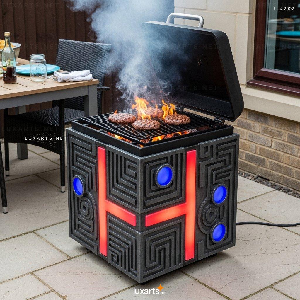 Borg Cube Themed BBQ Grill – Unique Sci-Fi Inspired Outdoor Grill for Ultimate BBQ Experience borg cube themed bbq grill 5