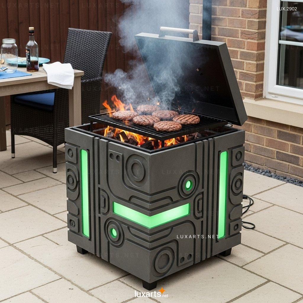 Borg Cube Themed BBQ Grill – Unique Sci-Fi Inspired Outdoor Grill for Ultimate BBQ Experience borg cube themed bbq grill 6