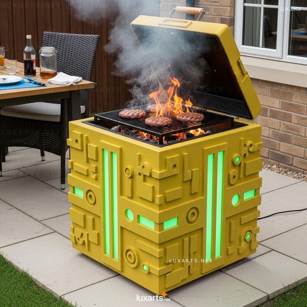Borg Cube Themed BBQ Grill – Unique Sci-Fi Inspired Outdoor Grill for Ultimate BBQ Experience borg cube themed bbq grill 7