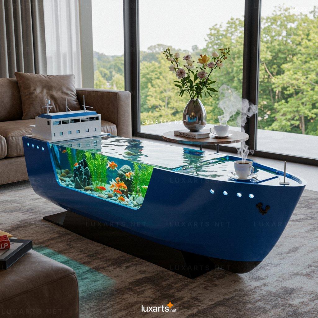 Cargo Ship Aquarium Coffee Tables: Unique Nautical Furniture for Your Living Space cargo ship aquarium coffee tables 5