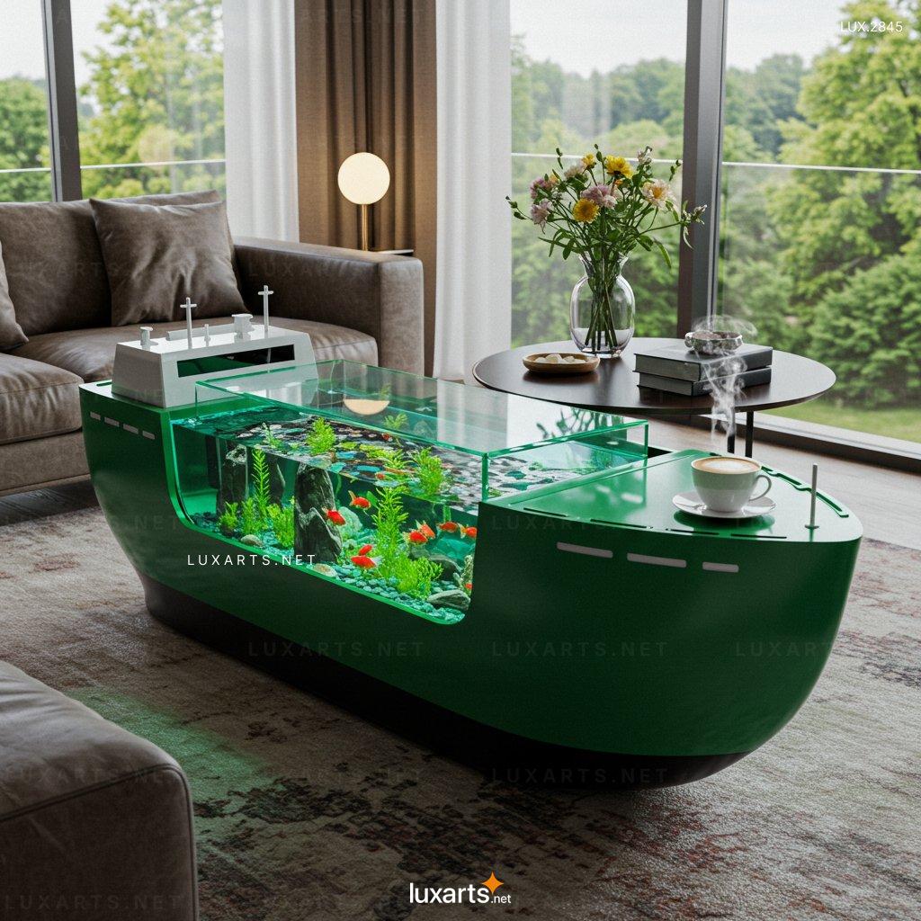 Cargo Ship Aquarium Coffee Tables: Unique Nautical Furniture for Your Living Space cargo ship aquarium coffee tables 6