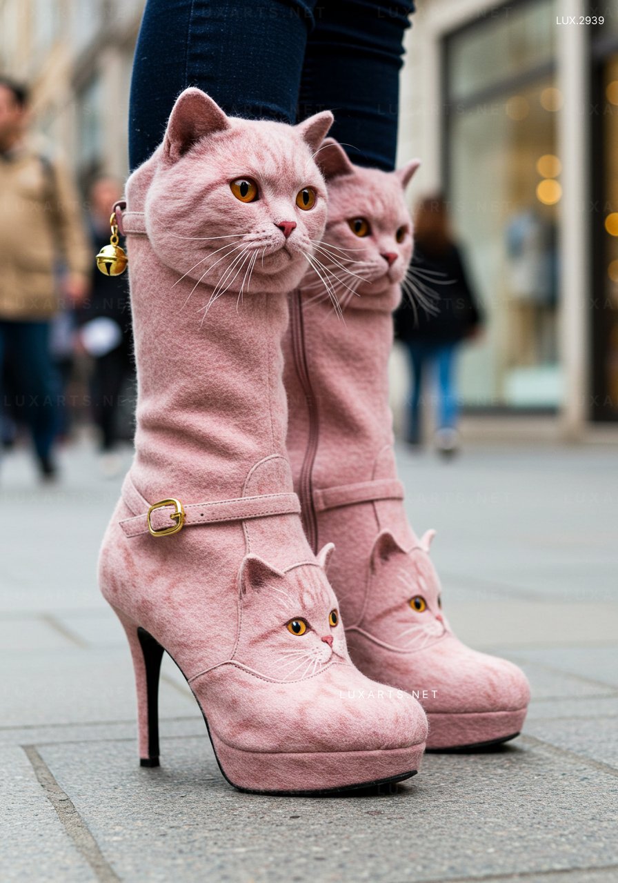 Stylish Cat Shaped High Boots – Perfect for Cat Lovers & Fashion Enthusiasts cat high boots 11