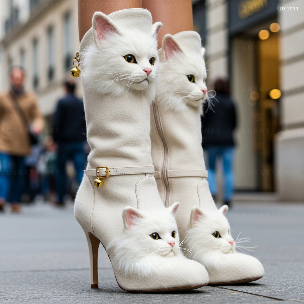 Stylish Cat Shaped High Boots – Perfect for Cat Lovers & Fashion Enthusiasts cat high boots 13
