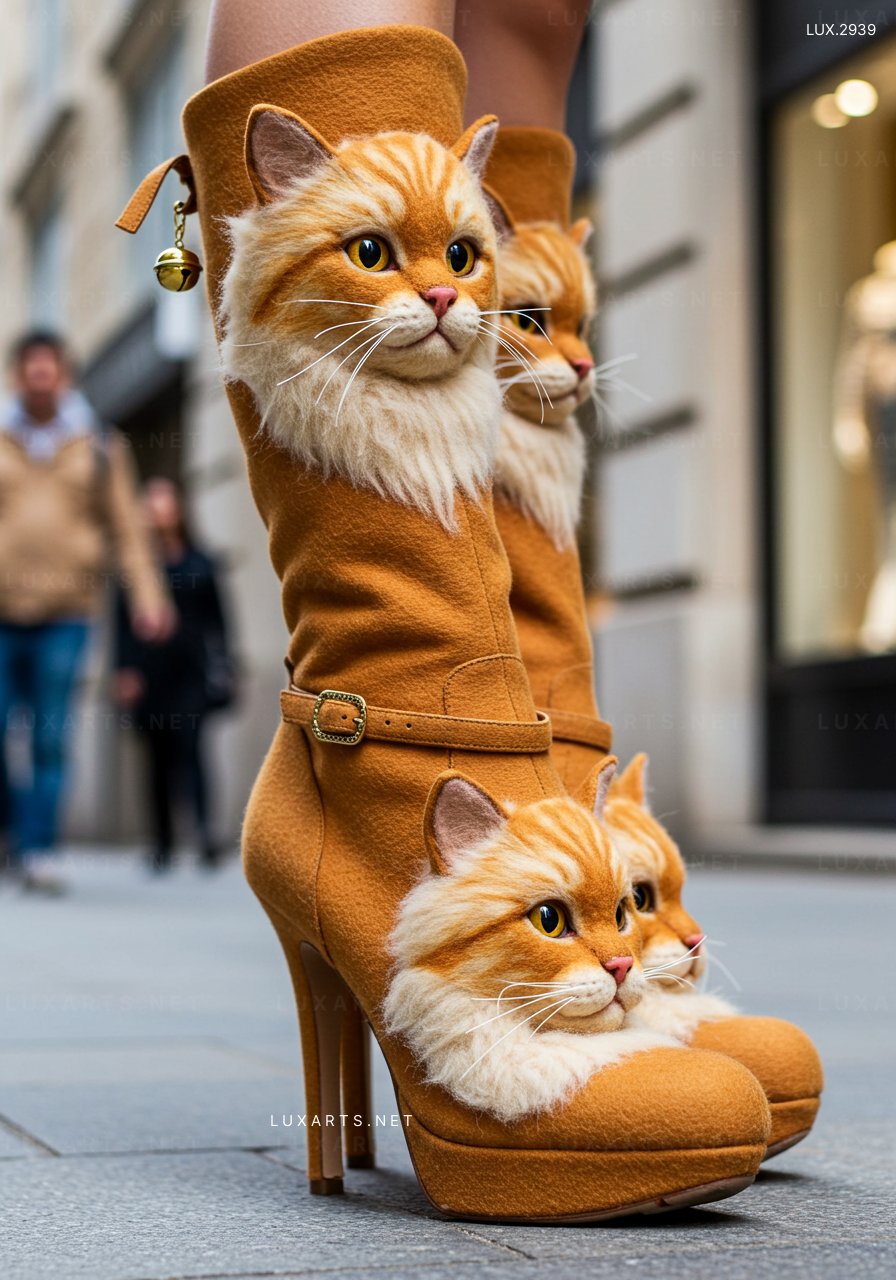 Stylish Cat Shaped High Boots – Perfect for Cat Lovers & Fashion Enthusiasts cat high boots 8