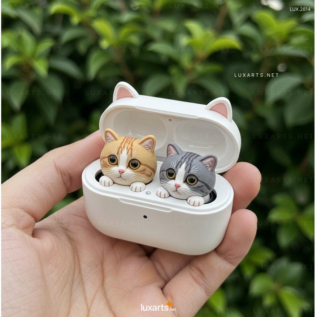 LUX.2814 Cat Shaped Earbuds – Stylish & Comfortable Wireless Earbuds for Cat Lovers cat shaped earbuds 2