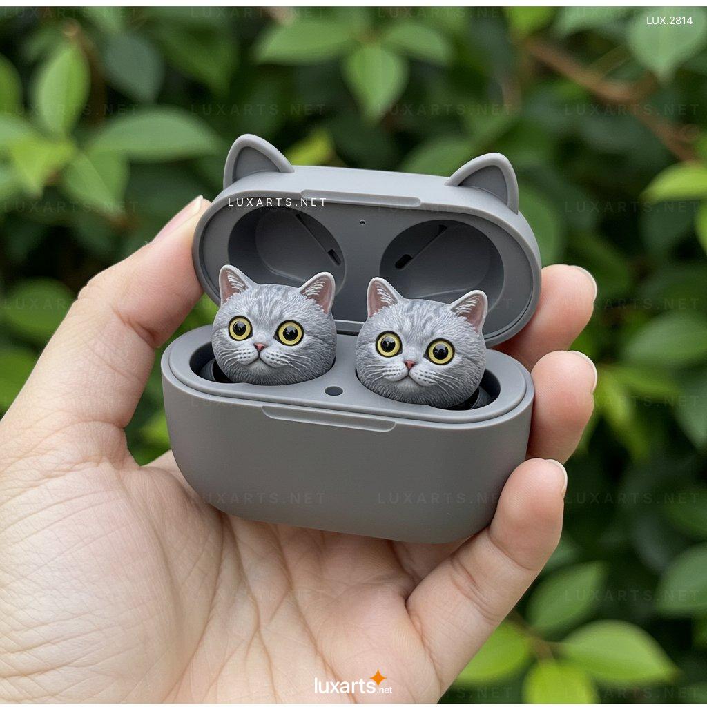 LUX.2814 Cat Shaped Earbuds – Stylish & Comfortable Wireless Earbuds for Cat Lovers cat shaped earbuds 3