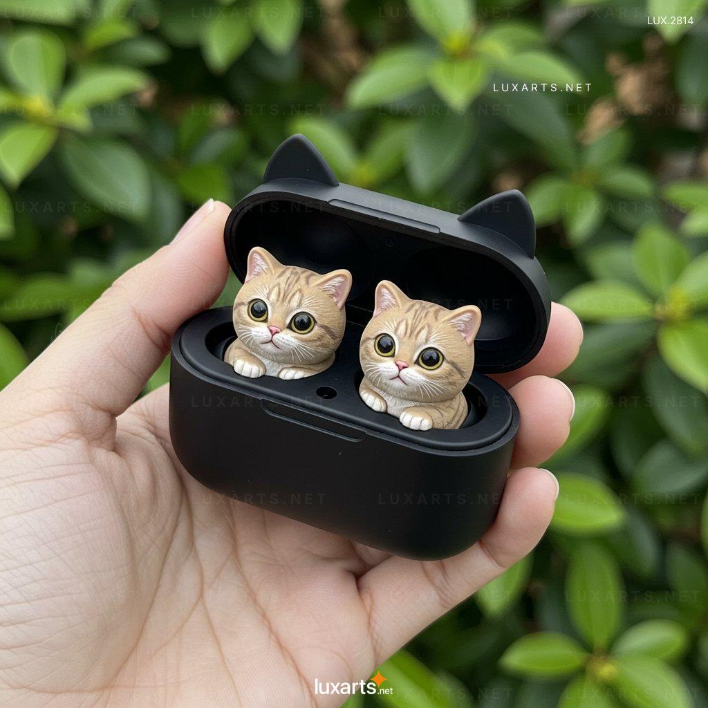 LUX.2814 Cat Shaped Earbuds – Stylish & Comfortable Wireless Earbuds for Cat Lovers cat shaped earbuds 4