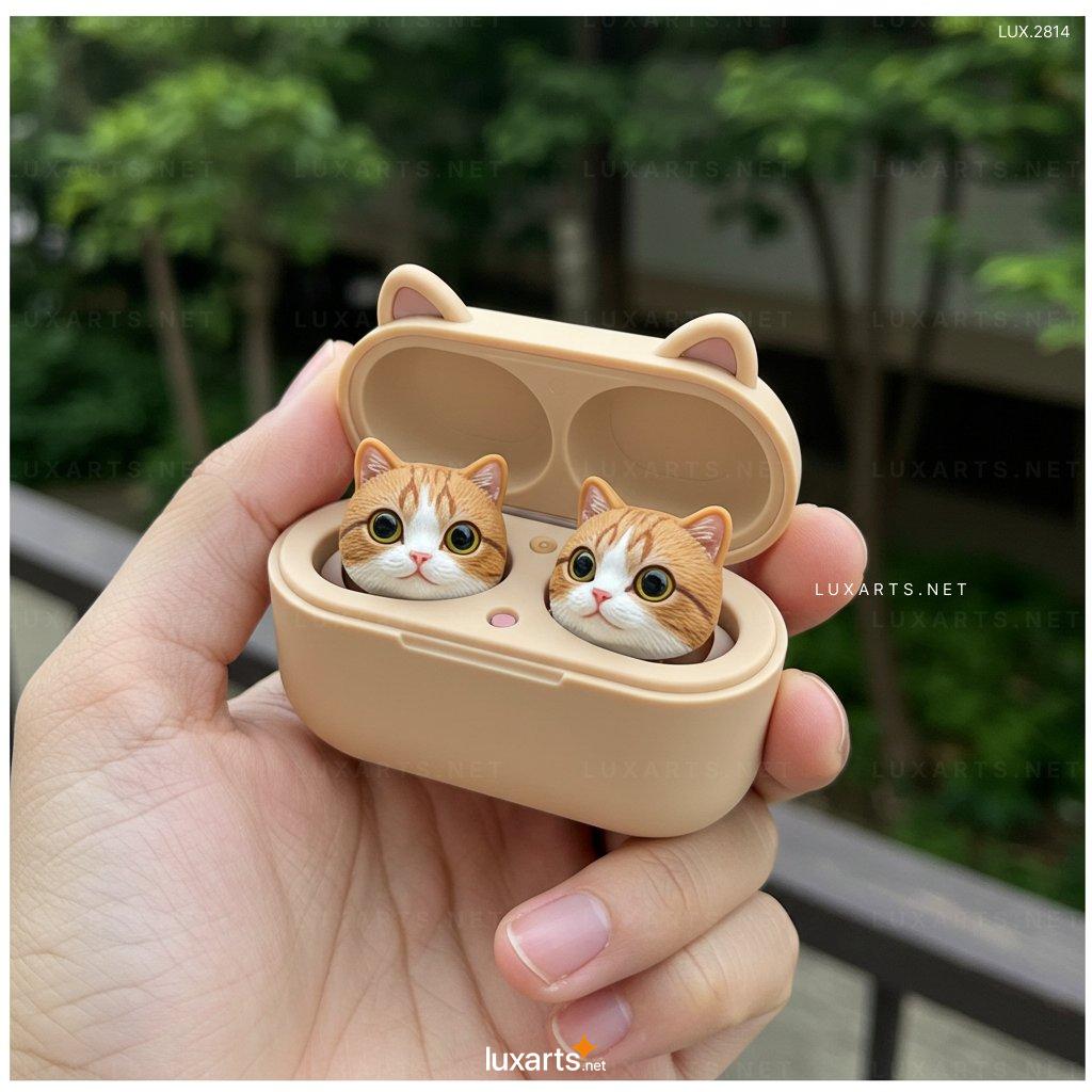 LUX.2814 Cat Shaped Earbuds – Stylish & Comfortable Wireless Earbuds for Cat Lovers cat shaped earbuds 5