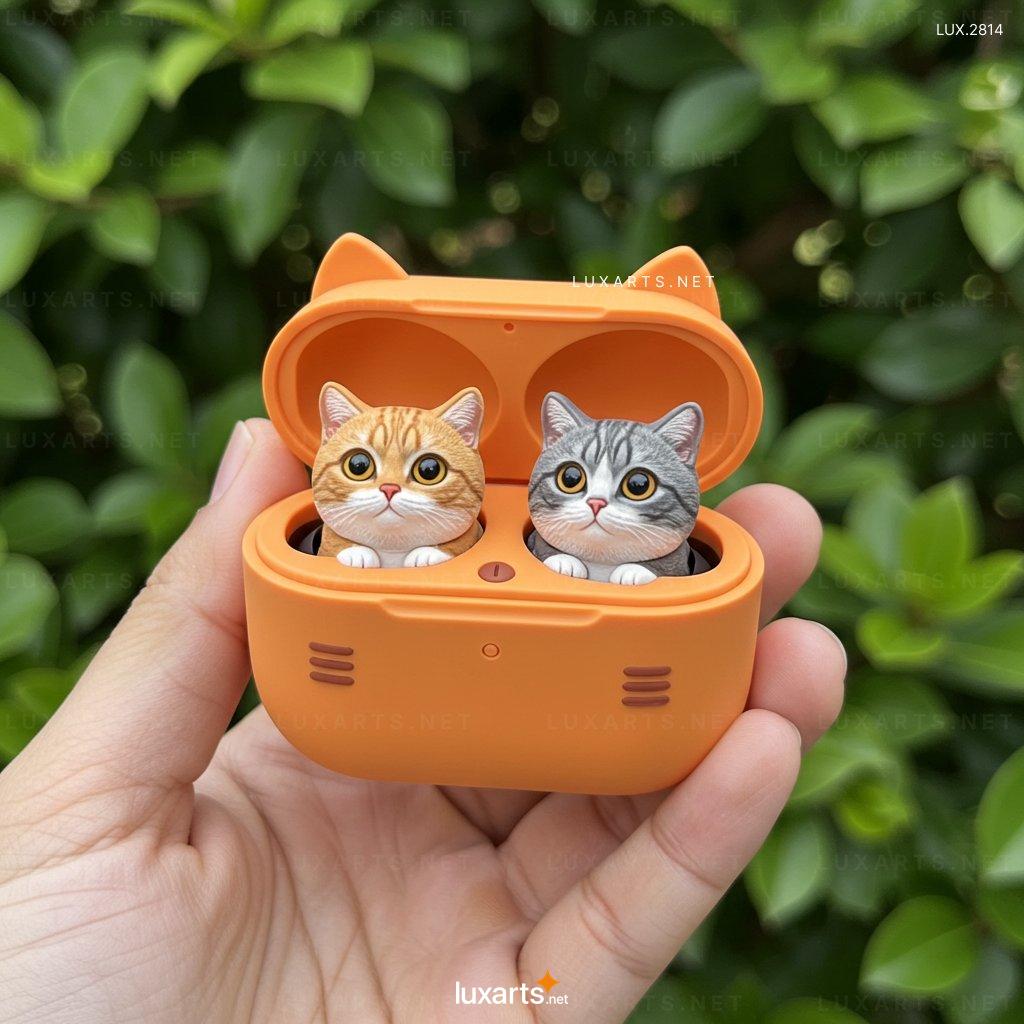 LUX.2814 Cat Shaped Earbuds – Stylish & Comfortable Wireless Earbuds for Cat Lovers cat shaped earbuds 6