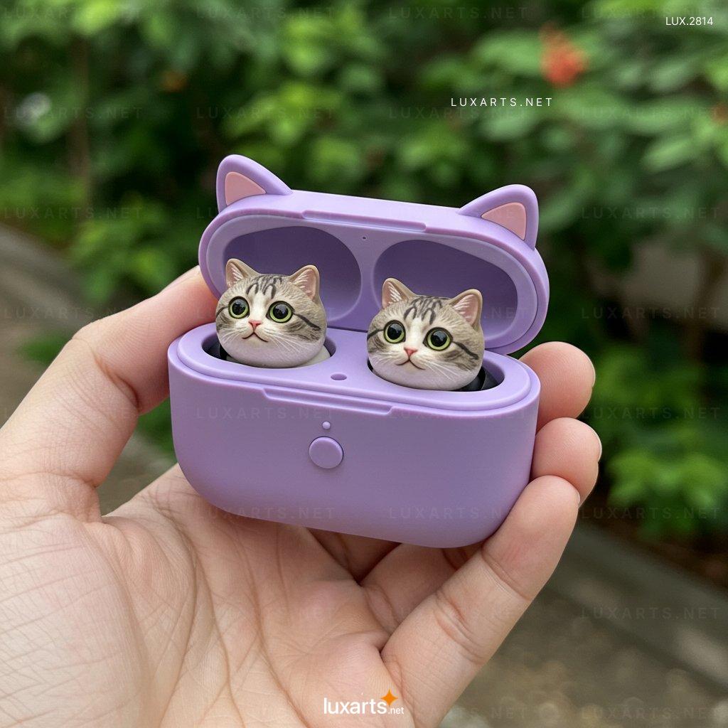 LUX.2814 Cat Shaped Earbuds – Stylish & Comfortable Wireless Earbuds for Cat Lovers cat shaped earbuds 8