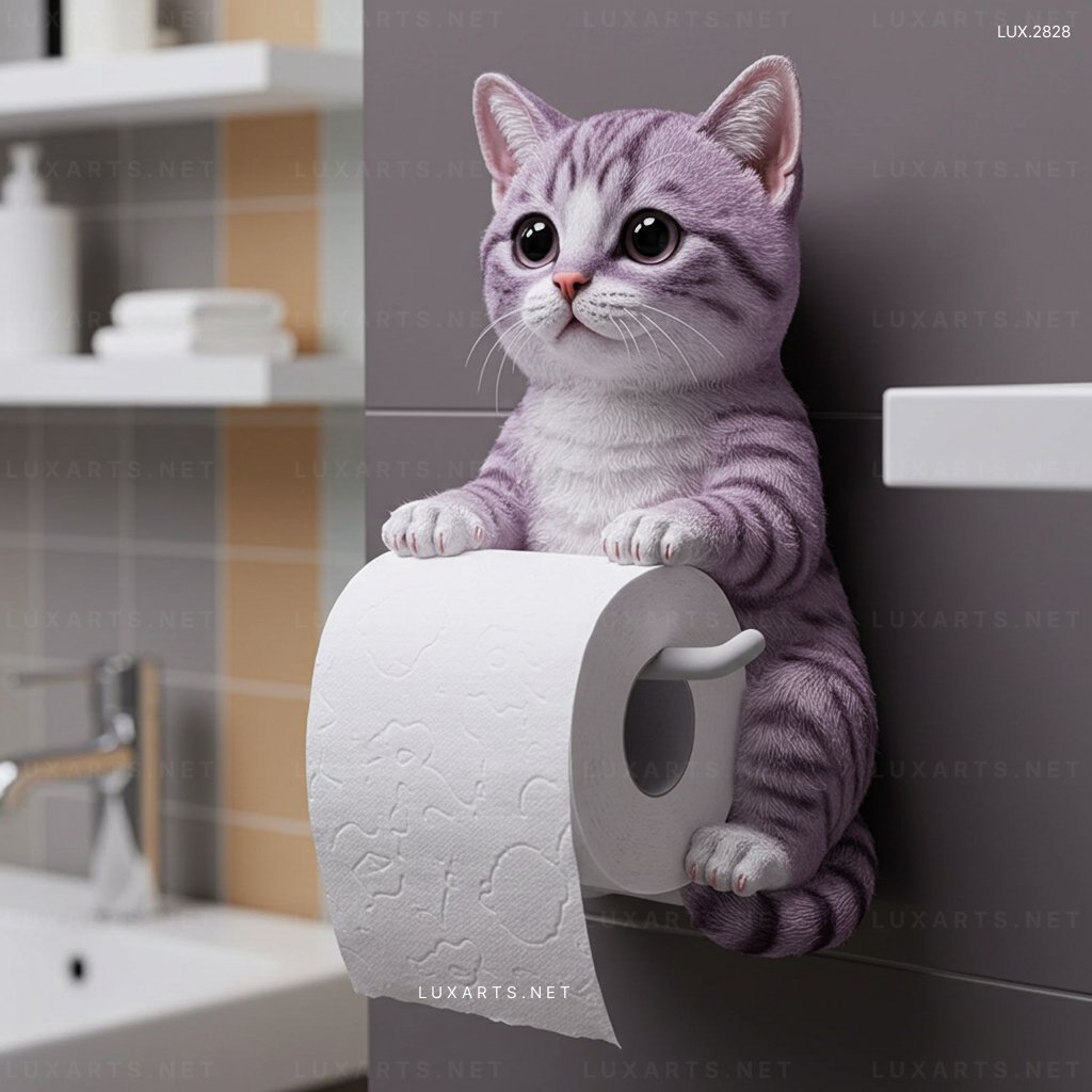 Cat Shaped Toilet Paper Holder – Stylish & Cute TP Dispenser for Your Bathroom cat shaped toilet paper holder 1