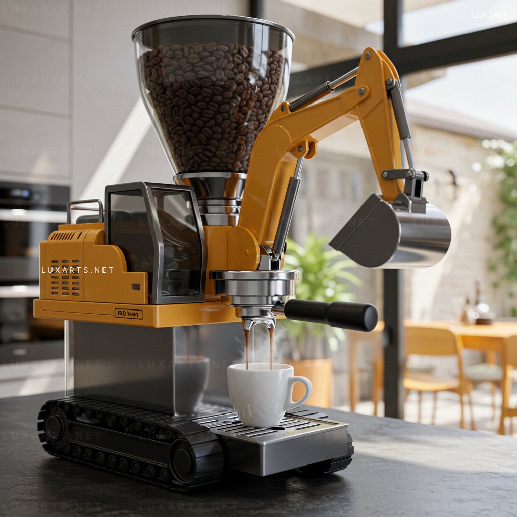 Excavator Coffee Maker – Unique & Durable Coffee Brewing Equipment excavator coffee maker 1